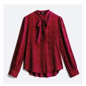 Lulu’s button up top, M, burgundy